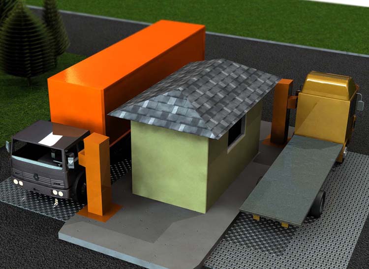 Self checkin trucking weighing unit